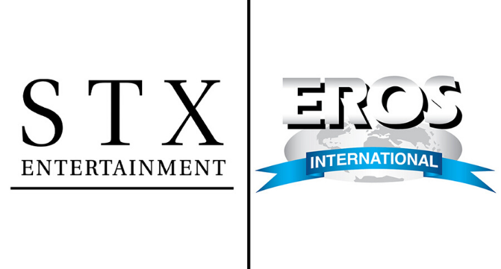 STX and Eros International logos