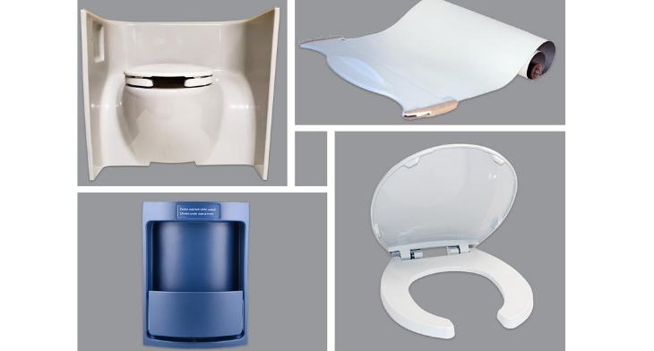 Aereos Interiors Solutions has integrated lasting BioCote antimicrobial technology into its high-touch products including tray tables, toilet shrouds, toilet seats and window shades