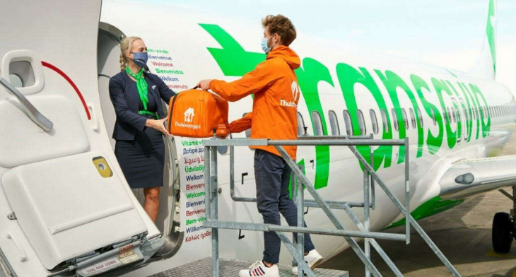 JustEat delivers to Transavia aircraft