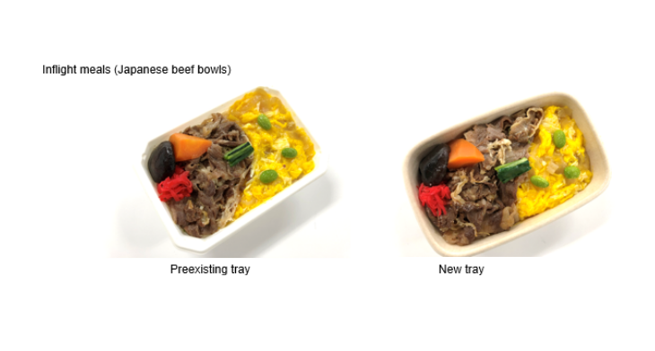 ANA biodegradable meal trays