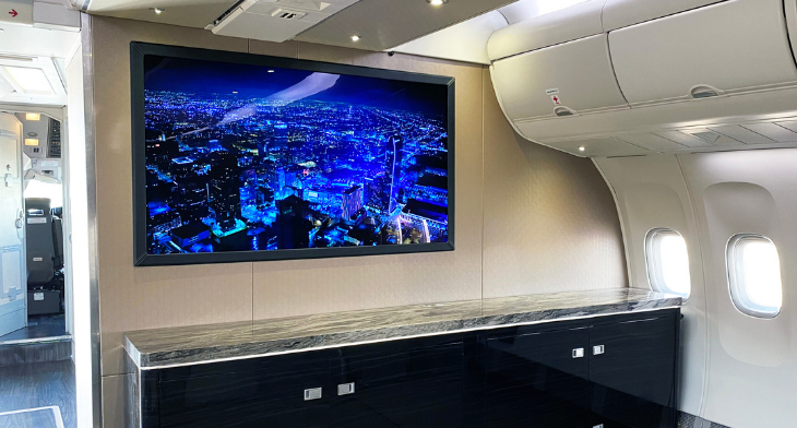 California-based DPI Labs has released its new large-format 4K ultra-high definition (UHD), slim, ultra-lightweight, OLED displays for business and VVIP aircraft cabins.