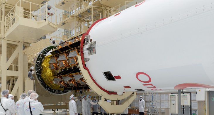 OneWeb satellite in assembly