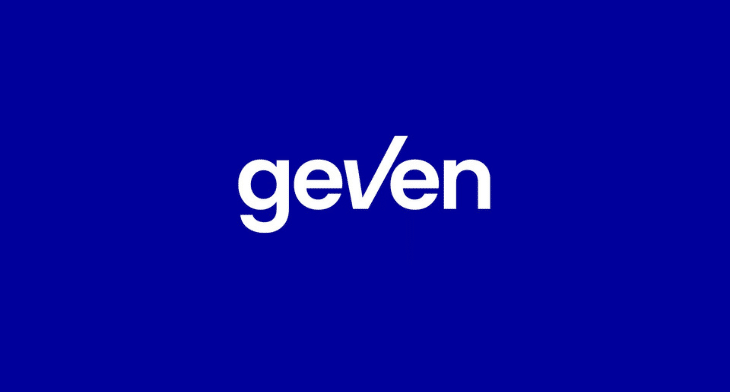 New Geven logo - the blue V