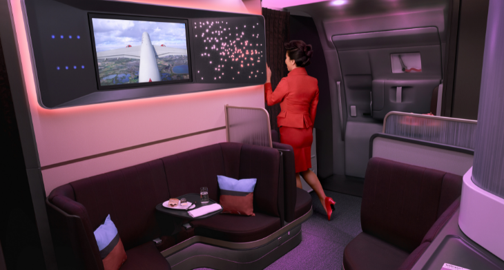 Virgin Atlantic has reopened its on-board bars the first time in 15 months.