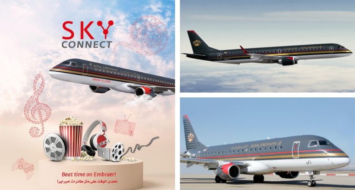 Royal Jordanian has expanded their "SkyConnect" wireless in-flight entertainment (W-IFE) service to its Embraer E175 and E195 aircraft.