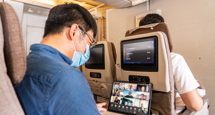 On a recent China Eastern Airlines’ flight MU5105, passengers saw average speeds up to 100 megabits per second (Mbps) to the aircraft, with peak speeds reaching 200 Mbps.
