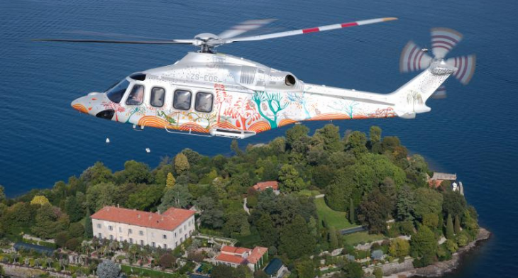 Leonardo helicopters flying throughout Italy will benefit from connectivity from Hughes and Telespazio