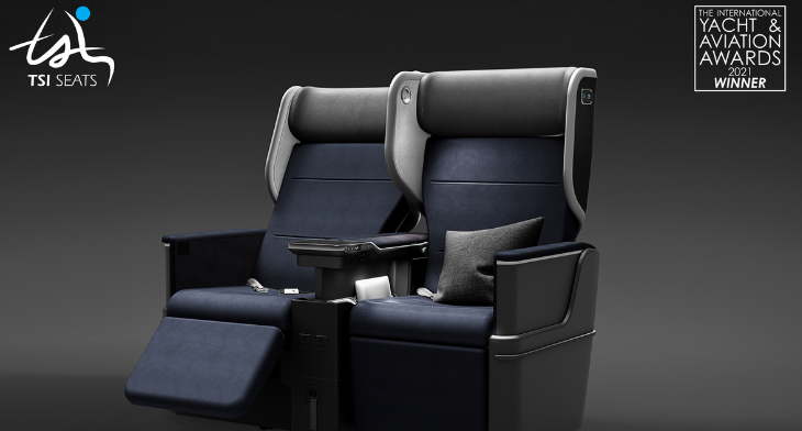 TSI Seats has won the best design award in the “Aircraft Seat” category at Design Et Al’s “International Yacht & Aviation Awards” for its Royalux seat, designed for narrow body business class and wide body premium economy class.