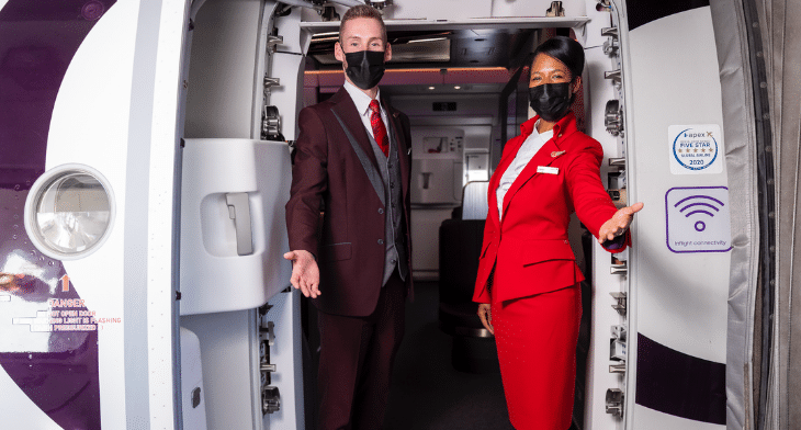 Virgin cabin crew welcome