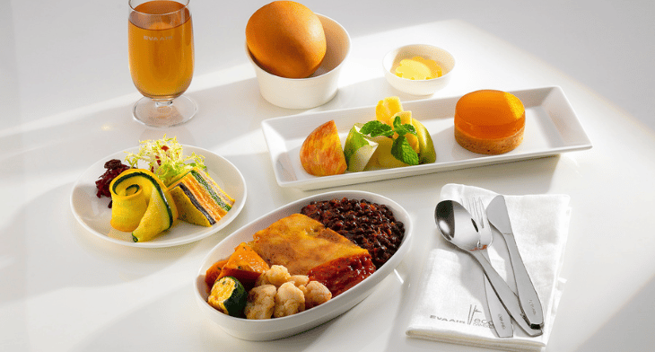EVA Air Premium Economy meal