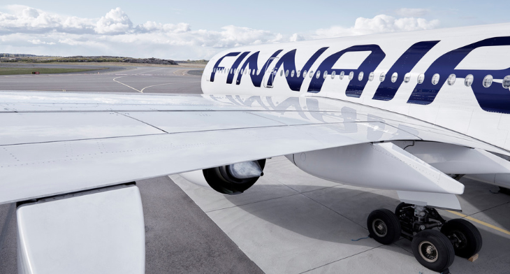 Finnair A350 Plane from Behind