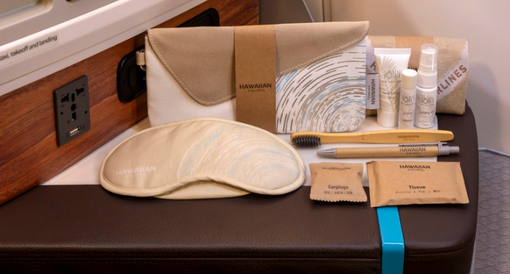 Hawaiian Airlines unveils new amenity kits and soft goods