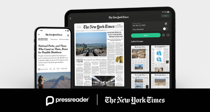 PressReader agreement with the New York Times