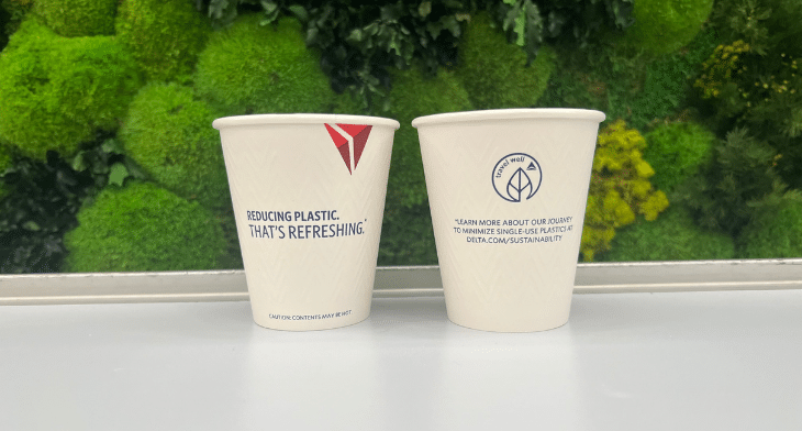 Delta uses paper cups to eliminate single-use plastic on board